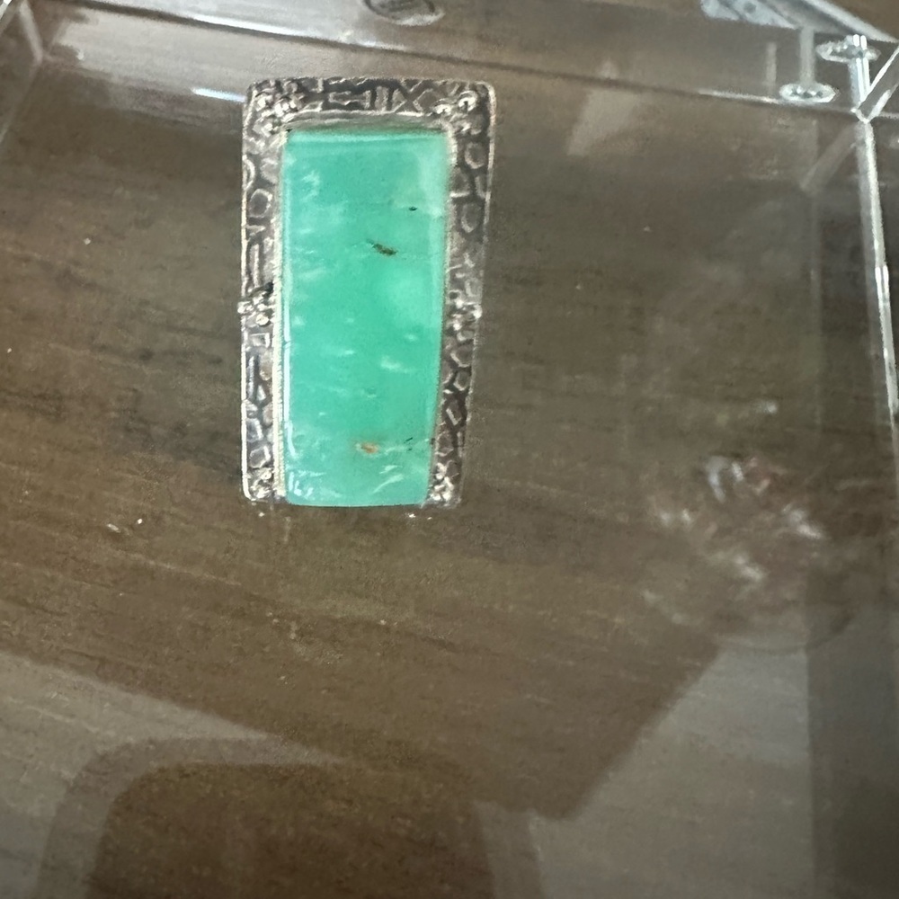 925 Silver and Turquoise Statement Ring size 8 - Picture 3 of 8